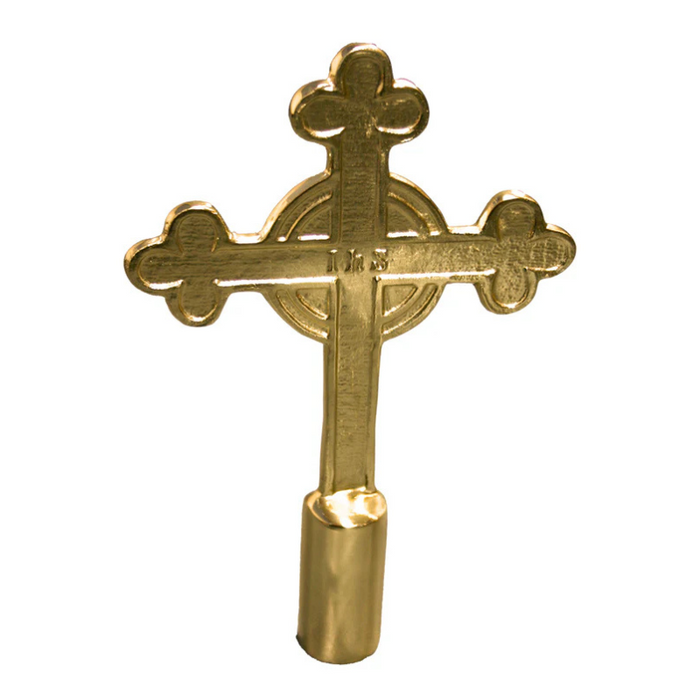 9" Catholic Cross Aluminum Pole Topper