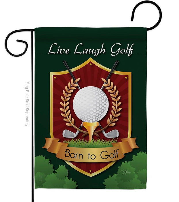 Live Laugh Golf Garden Flag