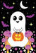 Cute Ghost Trick or Treat Garden Flag