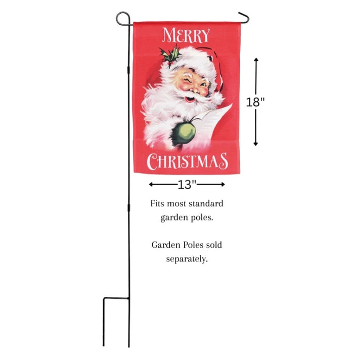 Merry Christmas Santa Red Garden Flag