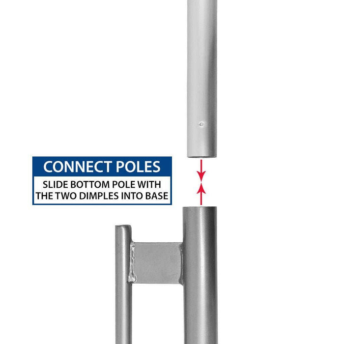 11.5' Open Red and White Feather Flag & Pole Kit