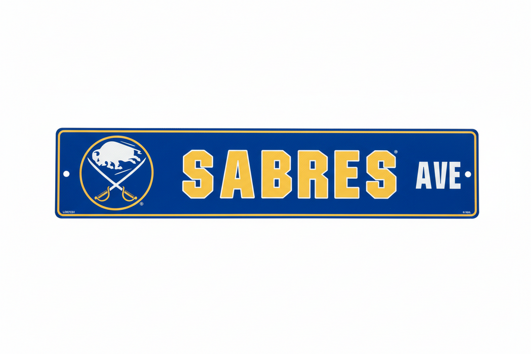 Buffalo Sabres Ave Plastic Wall Sign