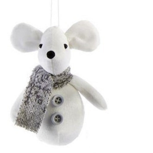 Plush Mouse Ornament w/ Scarf