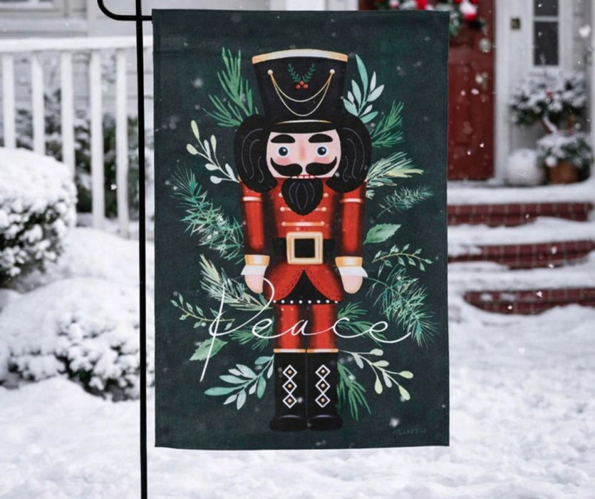 Nutcracker Peace Garden Flag
