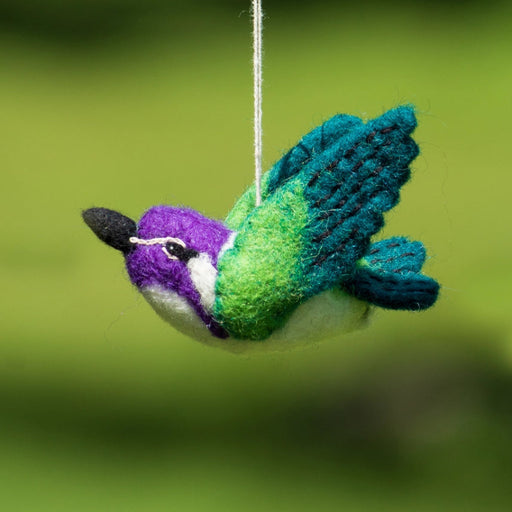 Costas Hummingbird Wild Woolie Bird Ornament