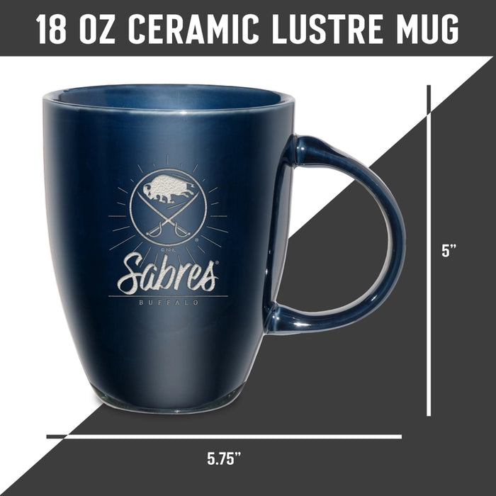 18oz Buffalo Sabres Navy Ceramic Lustre Mug