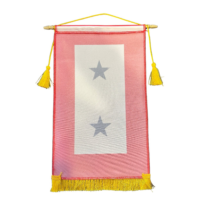 Two Blue Service Stars Banner - Made in the USA