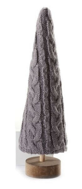 Grey Knit-Look Christmas Tree Décor
