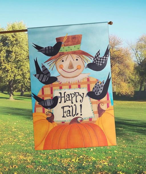 Happy Fall Scarecrow Banner Flag