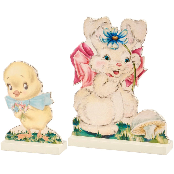 Bunny & Chick Stand Up Wooden Set