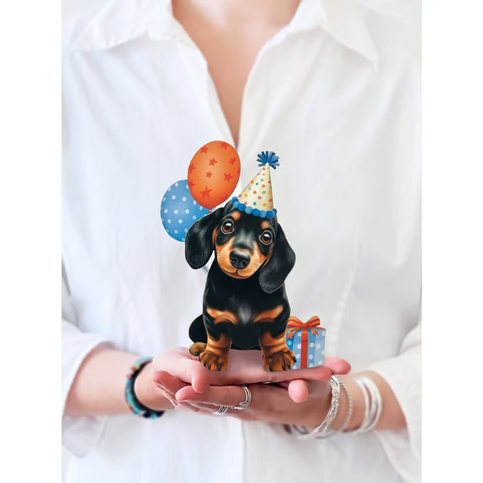 Mini Birthday Puppy Pop-Up w/ Note Card