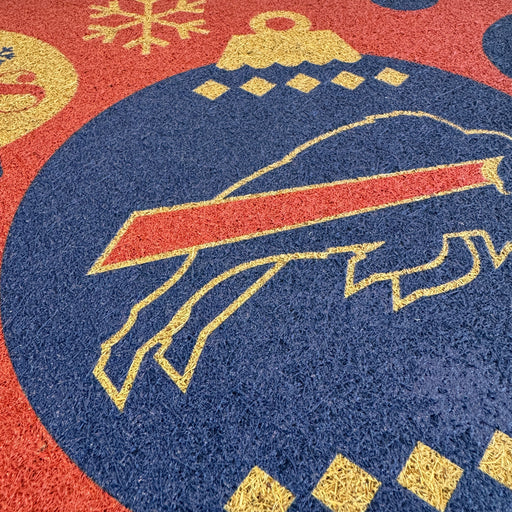 Buffalo Bills Holiday Flocked Sassafras Mini Switch Doormat Insert