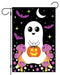 Cute Ghost Trick or Treat Garden Flag