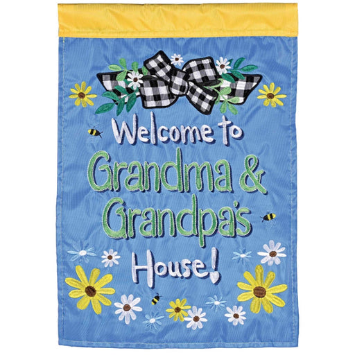 Grandma & Grandpa's Applique Garden Flag