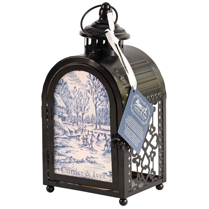 Lantern Skaters Candle Votive Metal Lantern