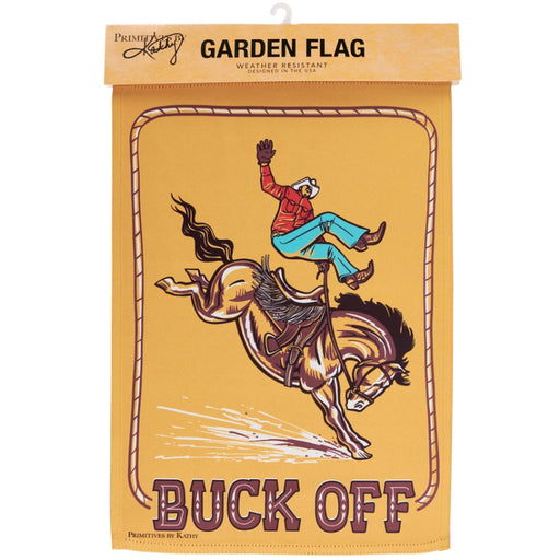 Buck Off Cowboy Garden Flag