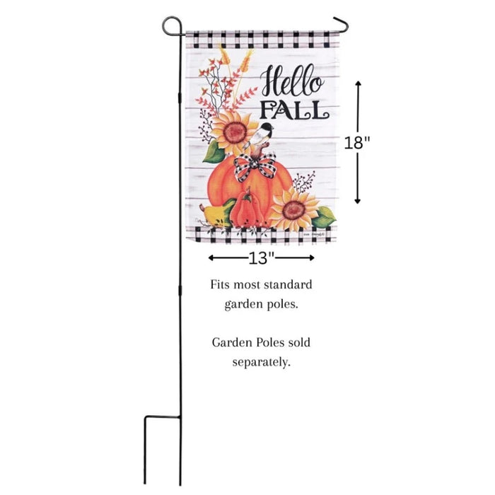 Hello Fall Chickadee Garden Flag