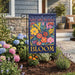 Live Life in Full Bloom Applique Garden Flag