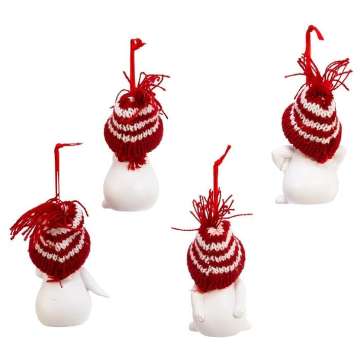 Knitted Hat Snowman Ornament - assorted styles sold separately