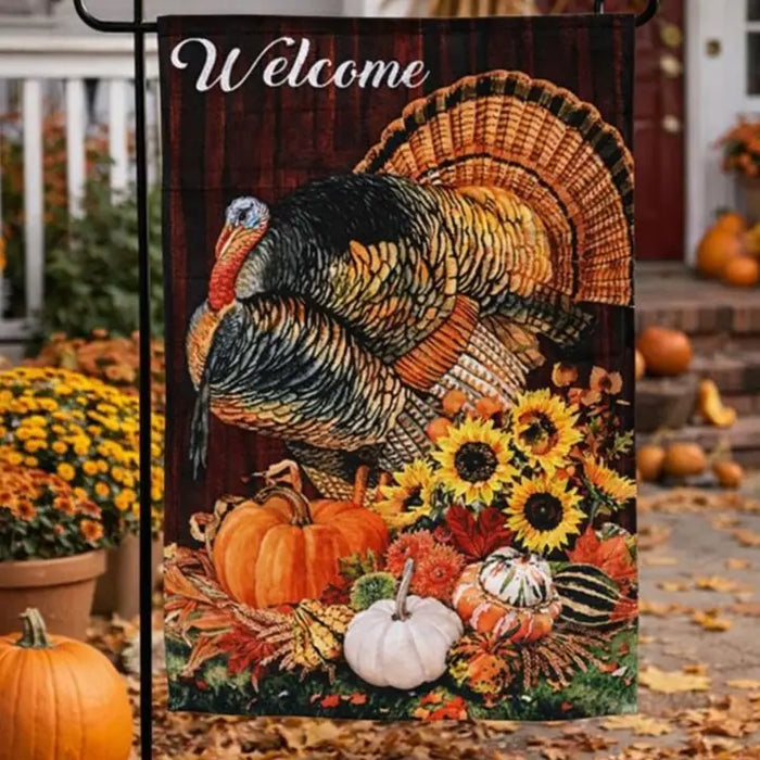 Welcome Turkey Garden Flag