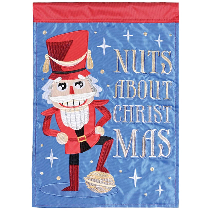 Nuts About Christmas Decorative Flag