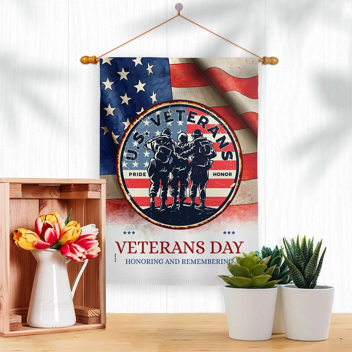 Remembering Veteran's Day Banner Flag