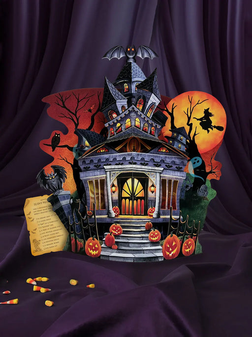 Haunted House Pop-Up Scene w/ Note Card