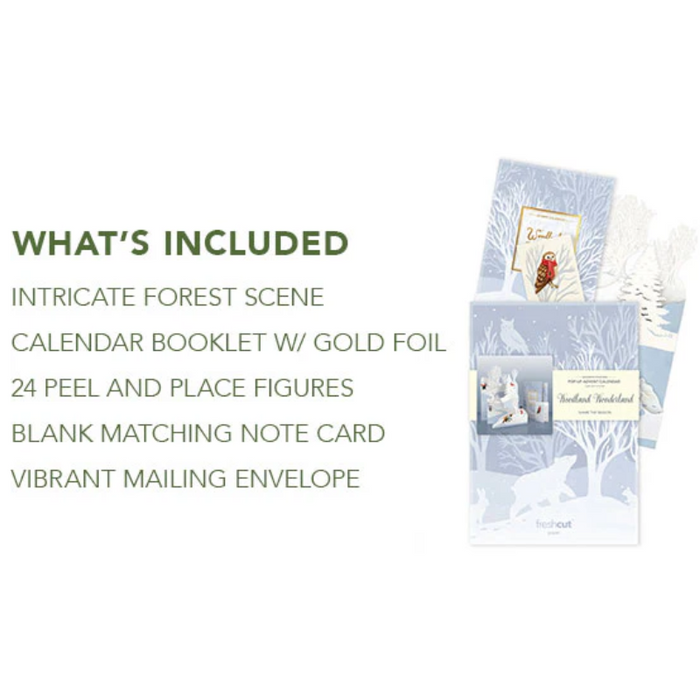 Woodland Wonderland Advent Calendar w/ Note Card