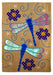 Dragonfly Heaven Burlap Garden Flag