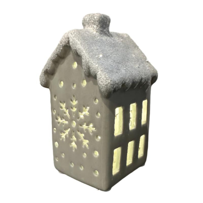 Snowflake LED Grey Large Glitter House Décor