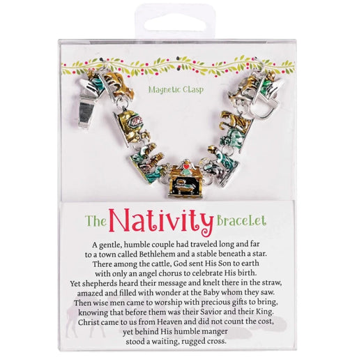 Nativity Scene Silver Plated Bracelet