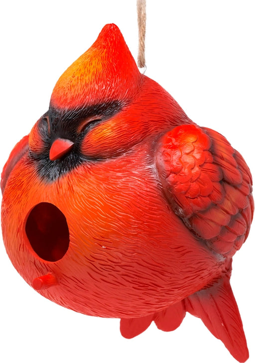 8.5" Cardinal Round Birdhouse