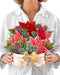 Birch Poinsettia Pop-Up Bouquet w/ Note Card