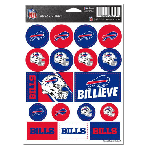 Buffalo Bills Vinyl Stickers Sheet