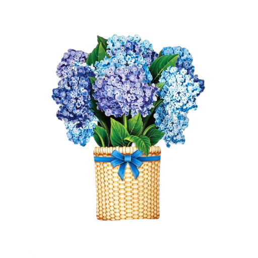 Mini Nantucket Hydrangeas Pop-Up Bouquet w/ Note Card