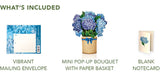 Mini Nantucket Hydrangeas Pop-Up Bouquet w/ Note Card