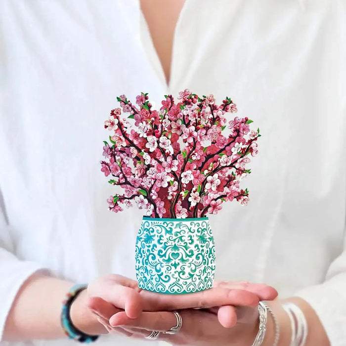 Mini Cherry Blossom Pop-Up Bouquet w/ Note Card