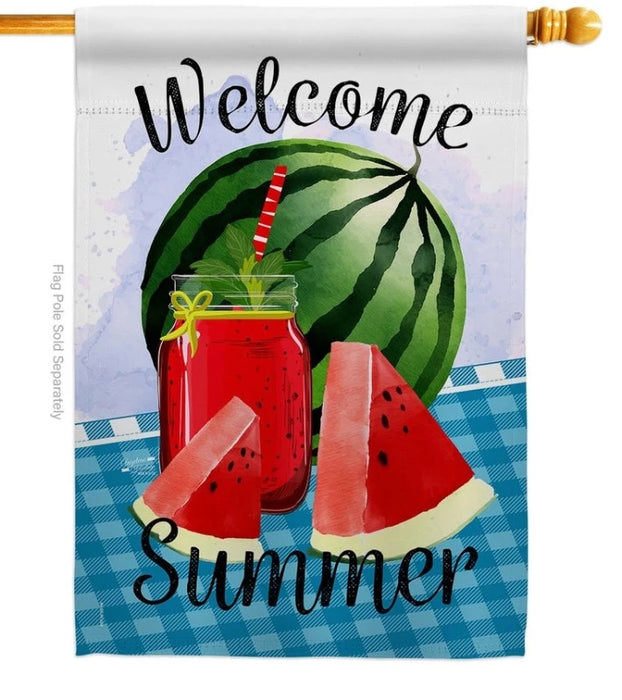 Watermelon Summer Banner Flag