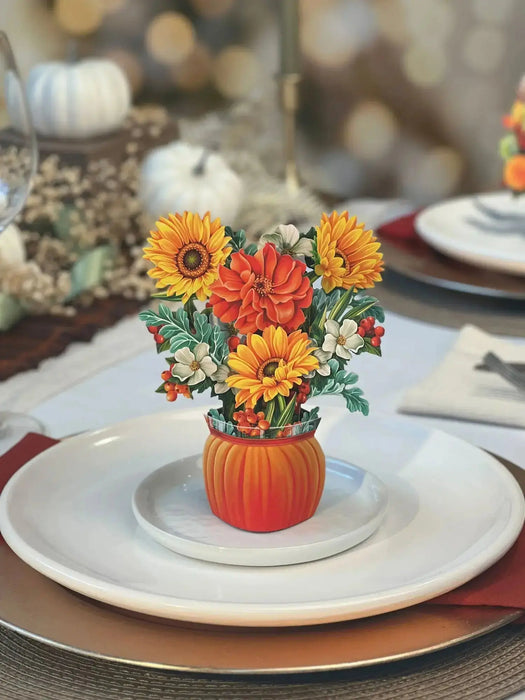 Mini Pumpkin Harvest Pop-Up Bouquet w/ Note Card