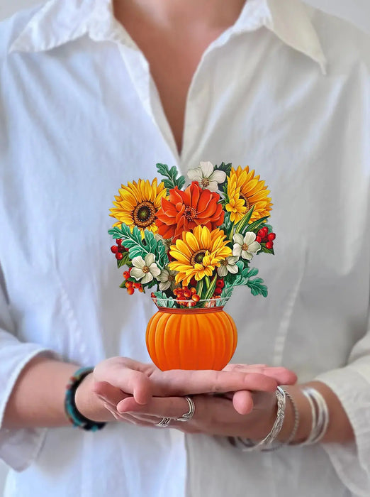 Mini Pumpkin Harvest Pop-Up Bouquet w/ Note Card