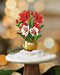 Mini Scarlet Amaryllis Pop-Up Bouquet w/ Note Card