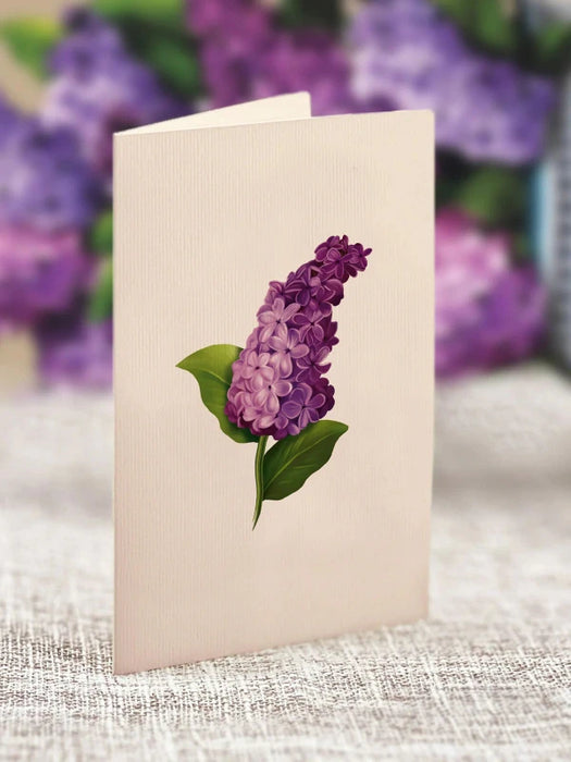 Mini Garden Lilacs Pop-Up Bouquet w/ Note Card