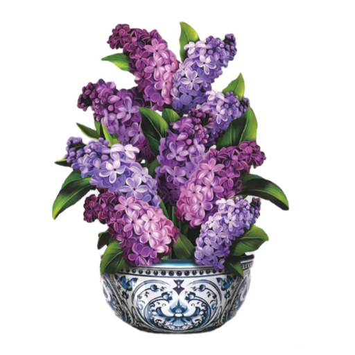 Mini Garden Lilacs Pop-Up Bouquet w/ Note Card