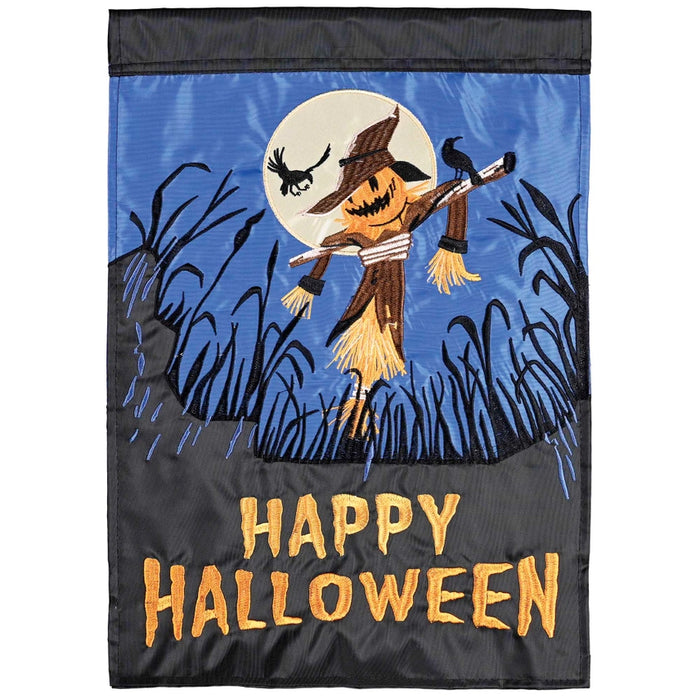 Cornfield Halloween Scarecrow Banner Flag