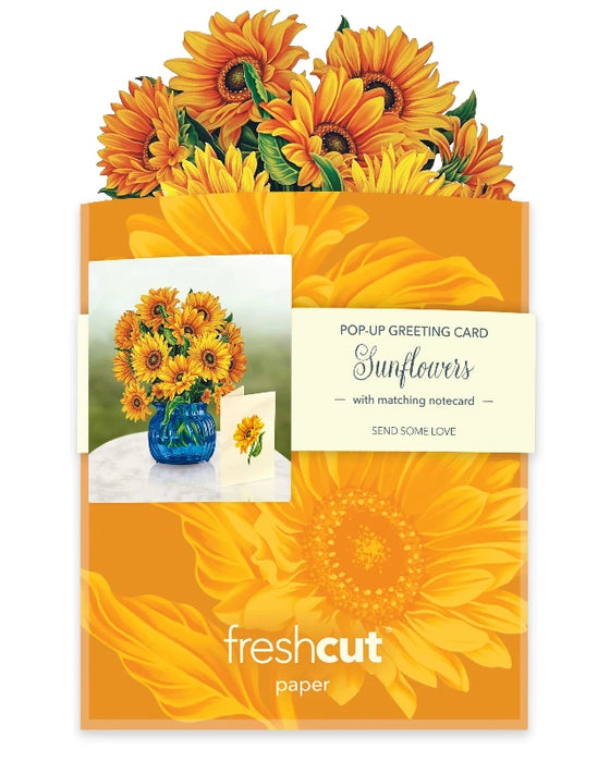 Mini Sunflowers Pop-Up Bouquet w/ Note Card