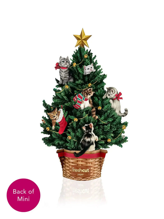 Mini Meowy Christmas Tree Pop-Up Bouquet w/ Note Card