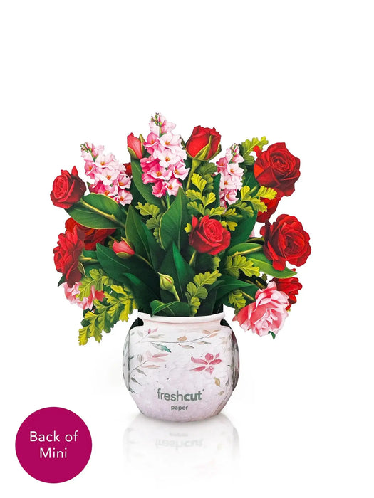Mini Blooming Roses Pop-Up Bouquet w/ Note Card