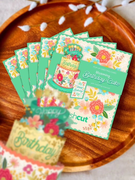 Mini Blooming Birthday Cake Pop-Up Bouquet w/ Note Card
