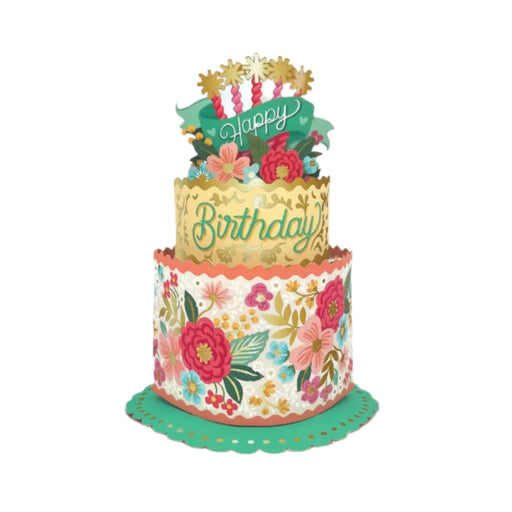 Mini Blooming Birthday Cake Pop-Up Bouquet w/ Note Card