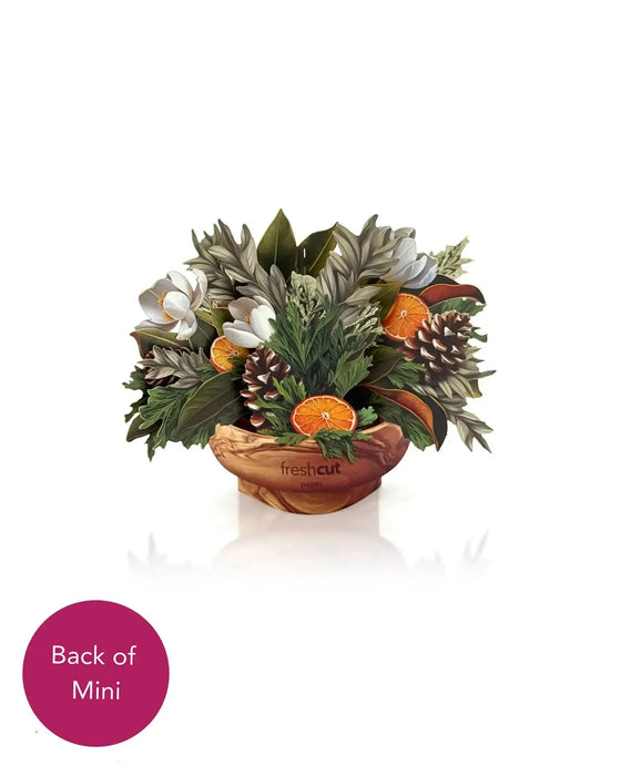 Mini Winter Magnolia Pop-Up Bouquet w/ Note Card